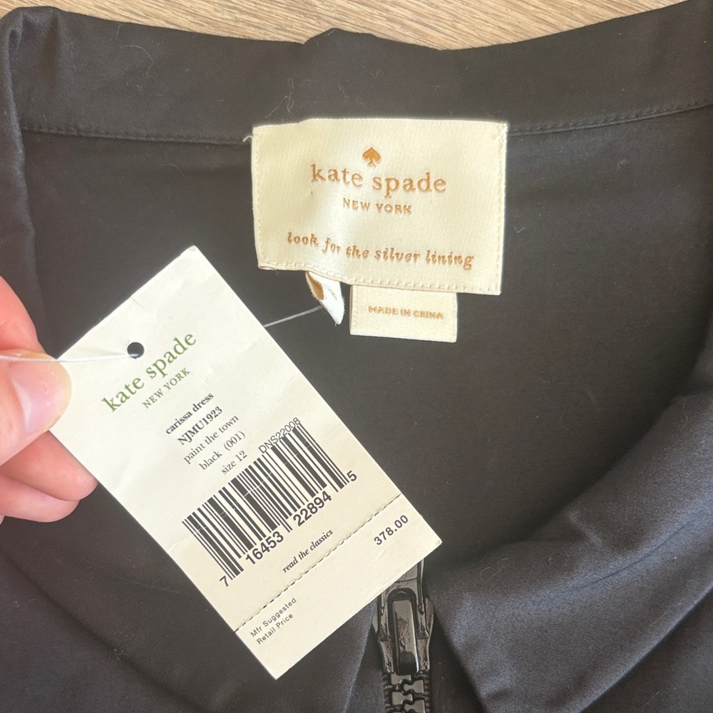 NWT- Kate Spade Black Sleeveless Dress - Picture 4 of 4